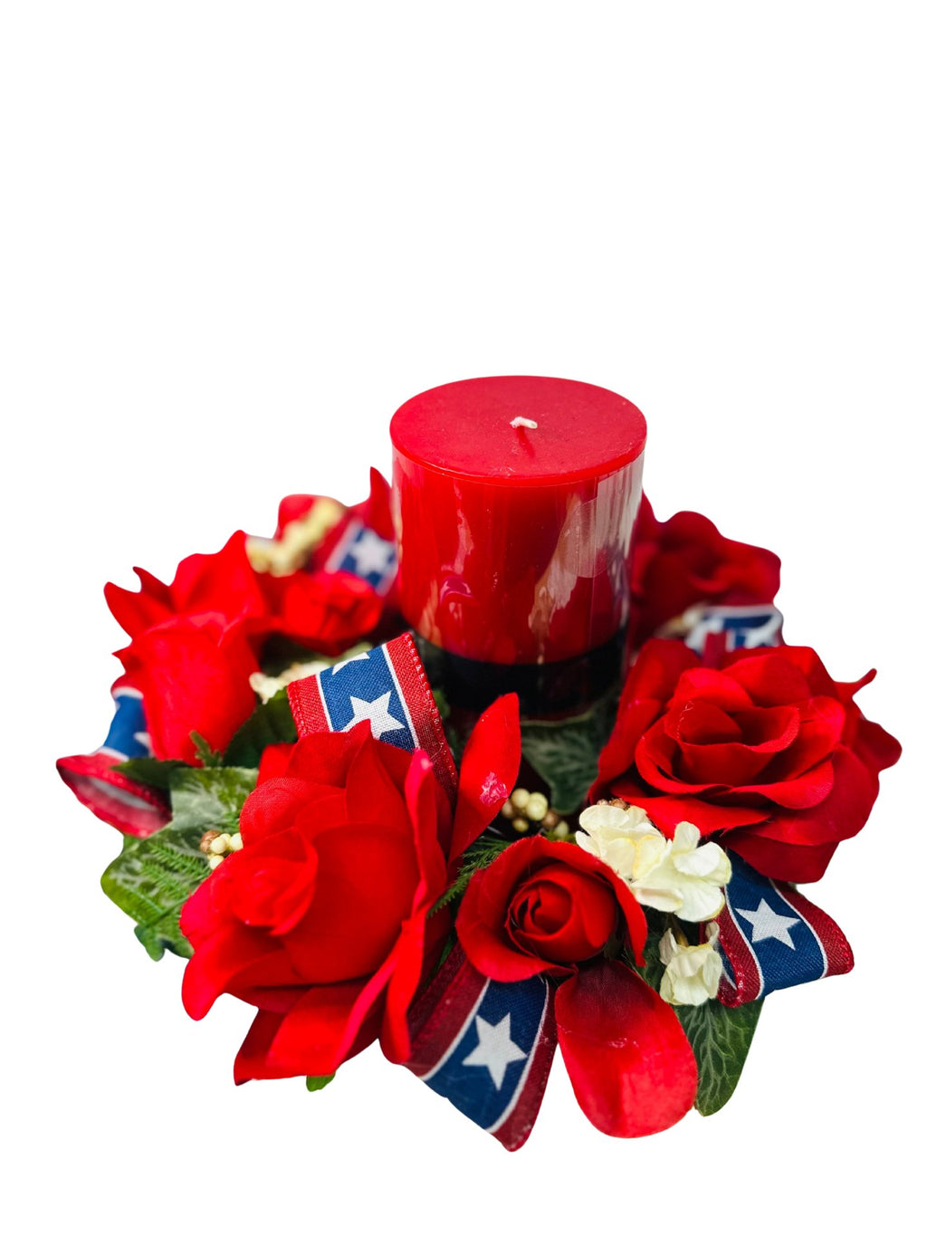 Handmade Americana Red Candle Ring