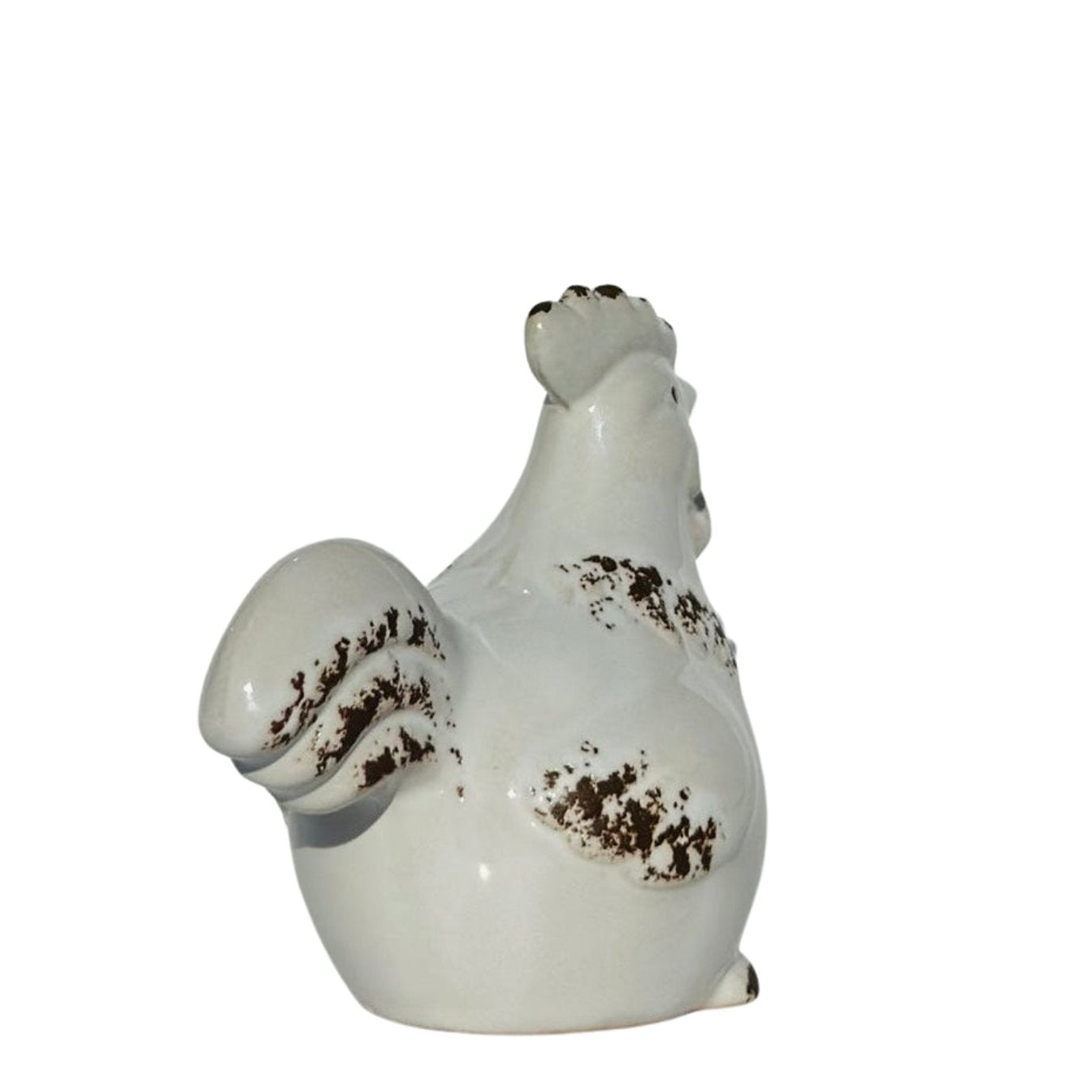 Rustic Ceramic Rooster Figurine