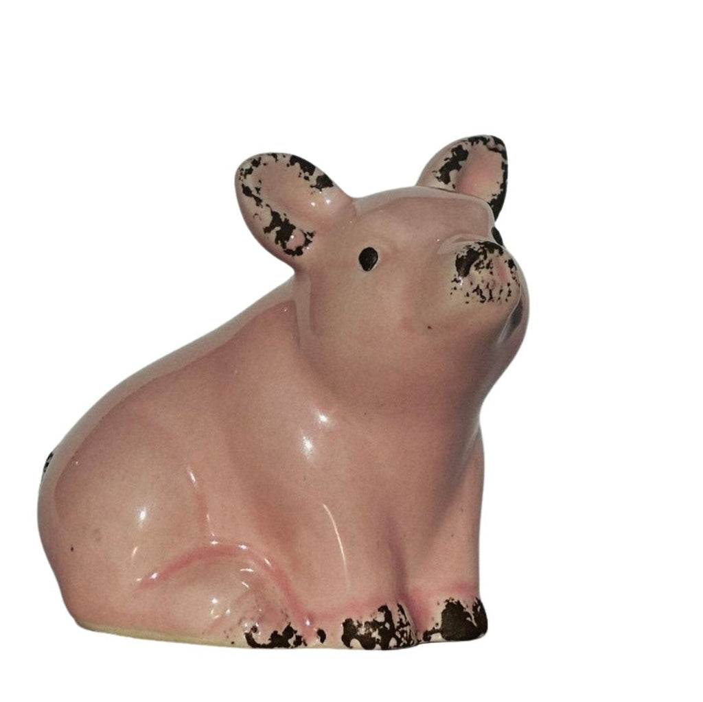 Ceramic Farmhouse Pig Figurine