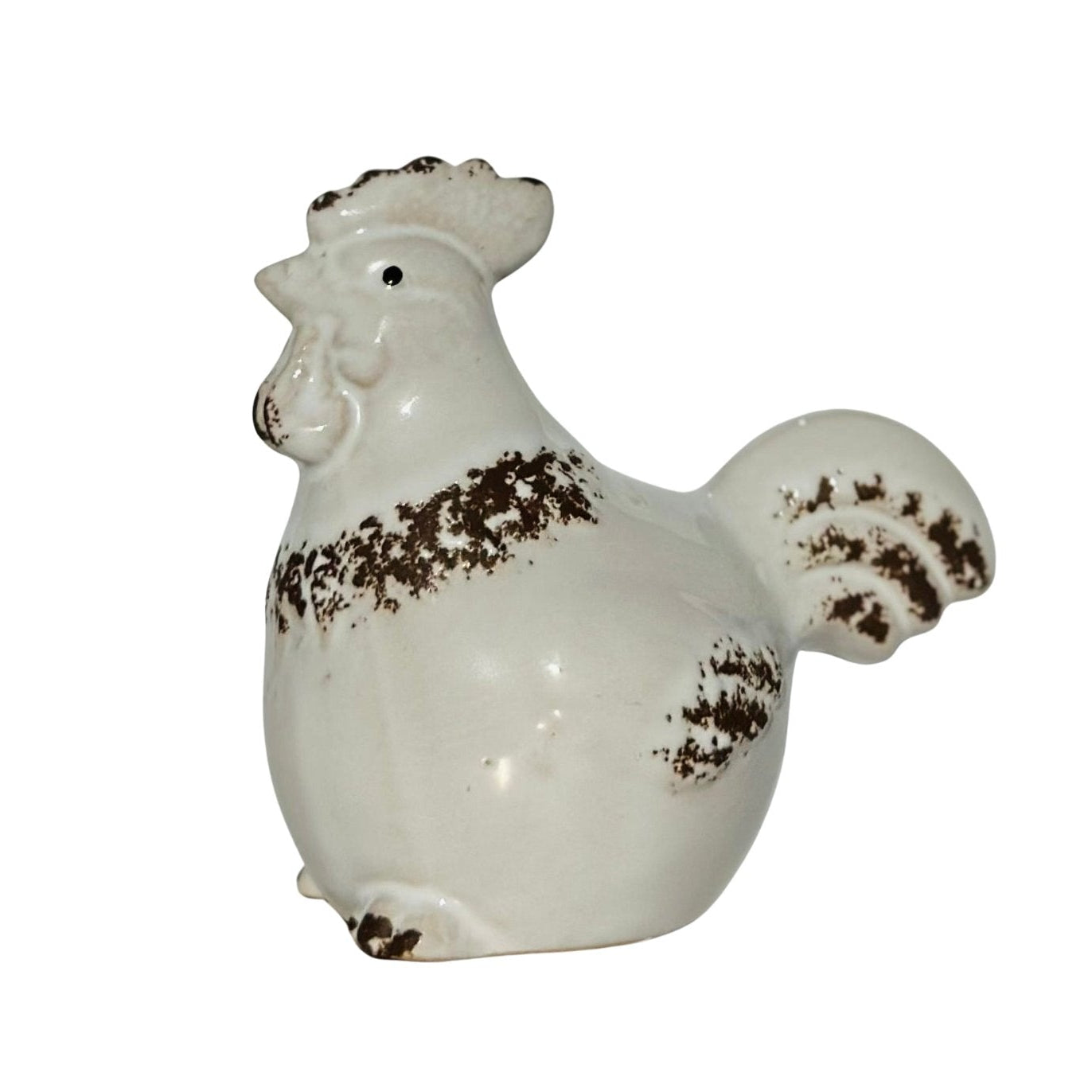 Rustic Ceramic Rooster Figurine