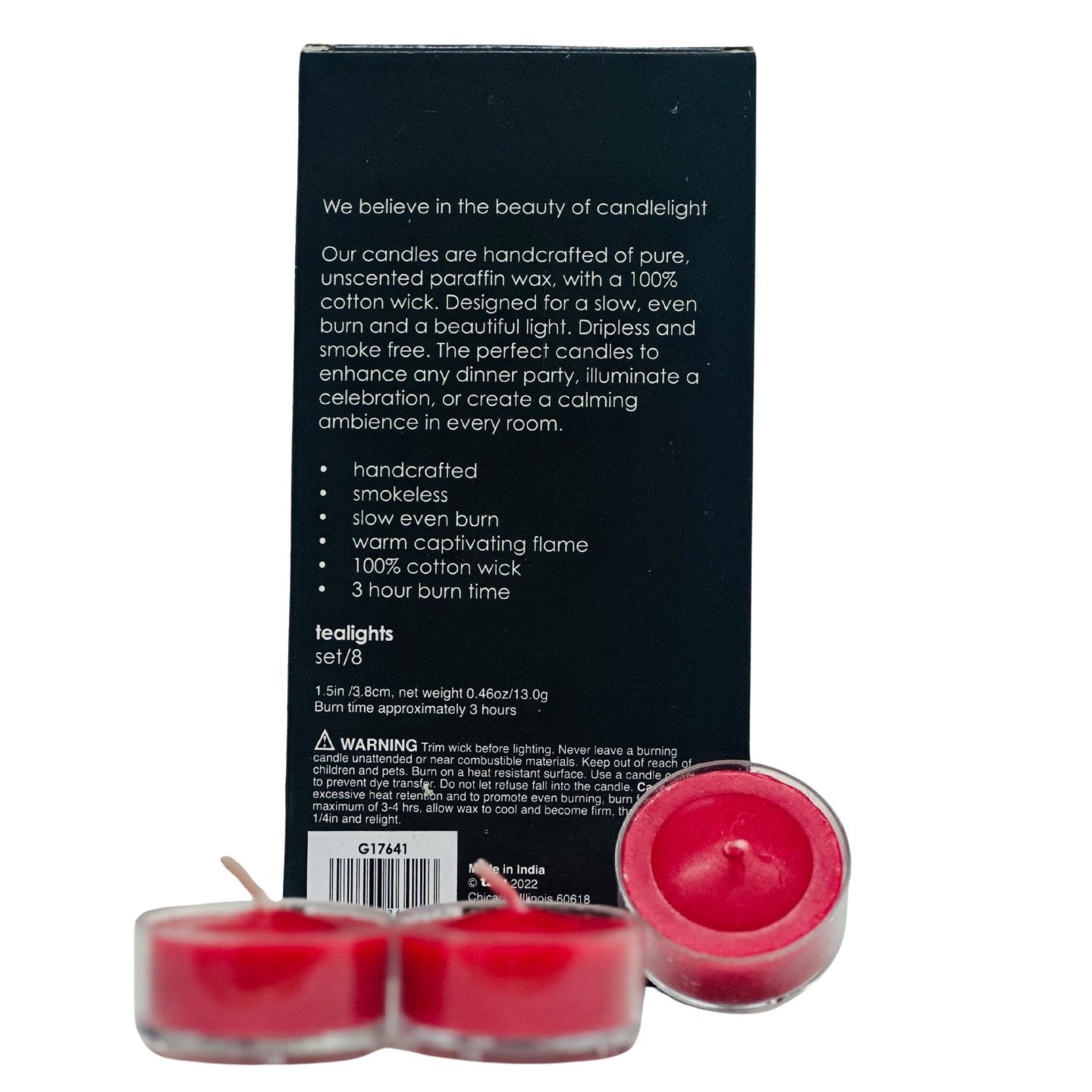 Unscented Colored Tealights – Pack of 8