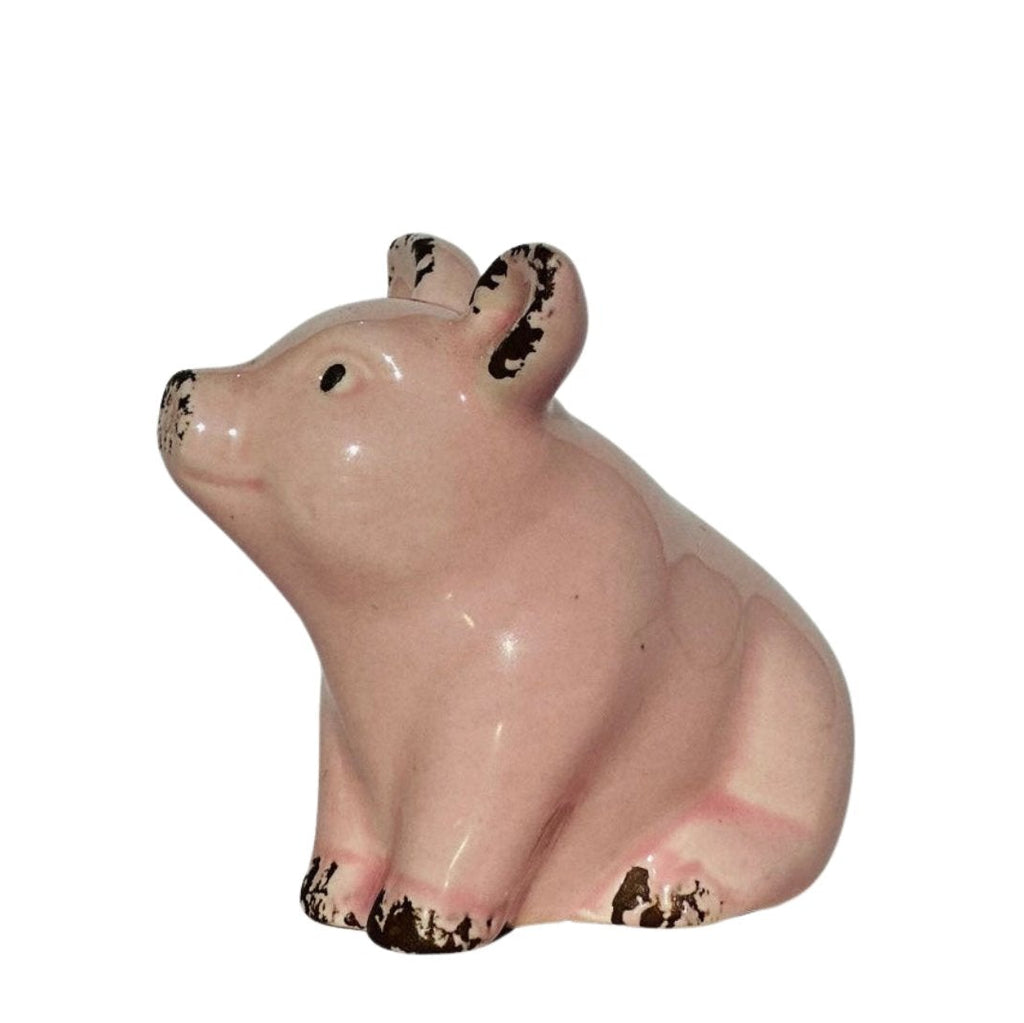 Ceramic Farmhouse Pig Figurine