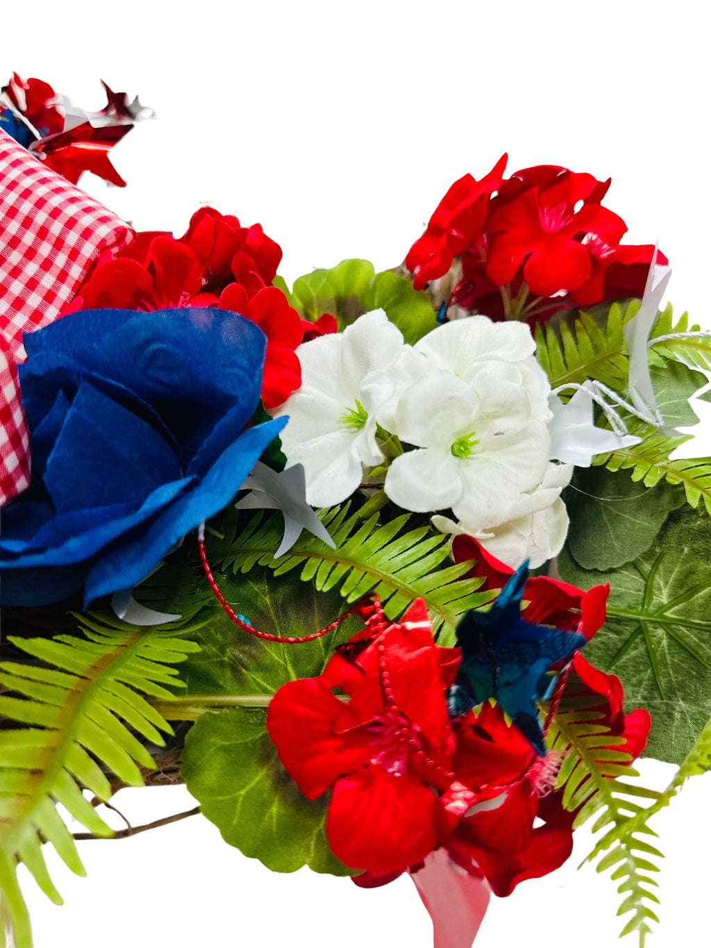 Handmade Red, White and Blue Wreath