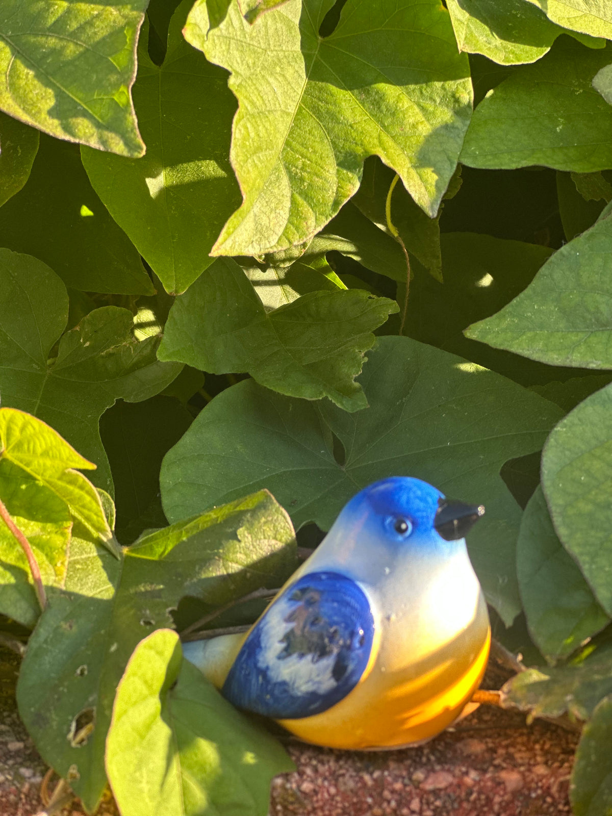 Ceramic Golden Belly Bluebird Figurine