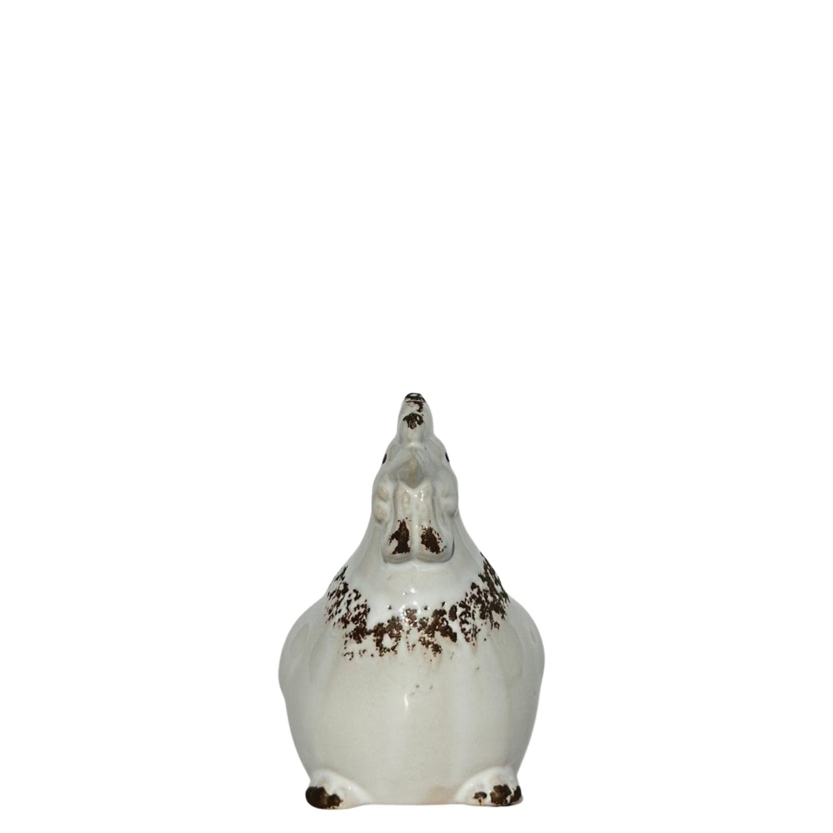 Rustic Ceramic Rooster Figurine