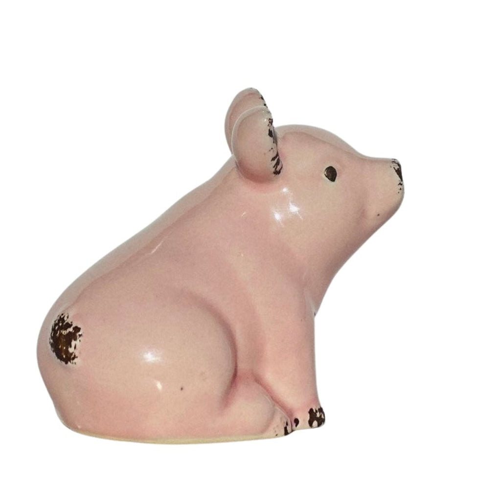 Ceramic Farmhouse Pig Figurine
