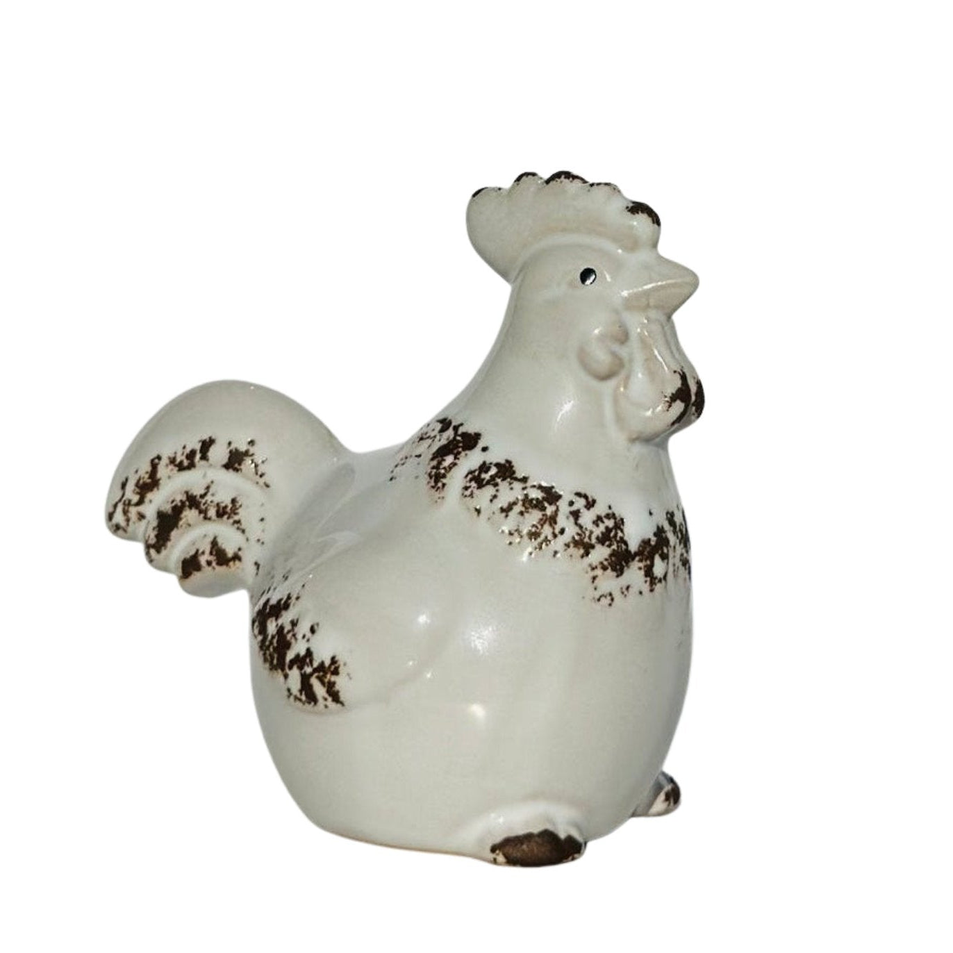 Rustic Ceramic Rooster Figurine