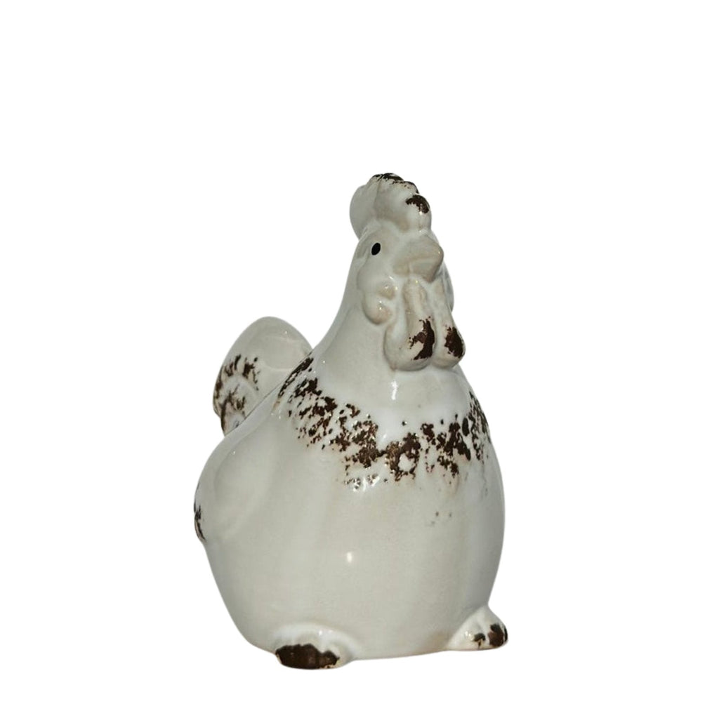 Rustic Ceramic Rooster Figurine