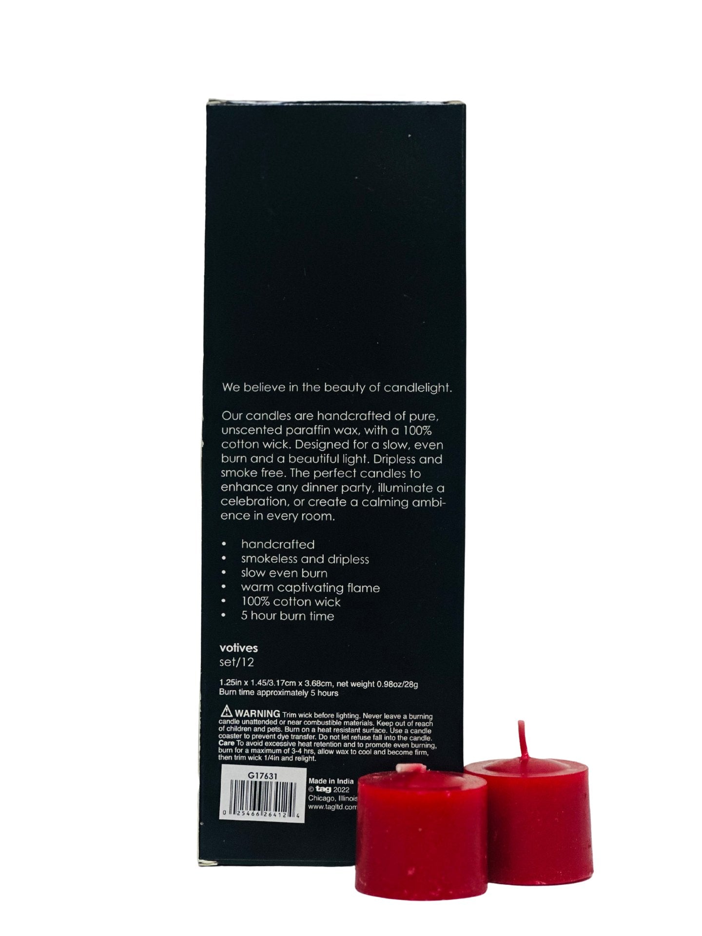 Unscented Votive Candles - Pack of 12