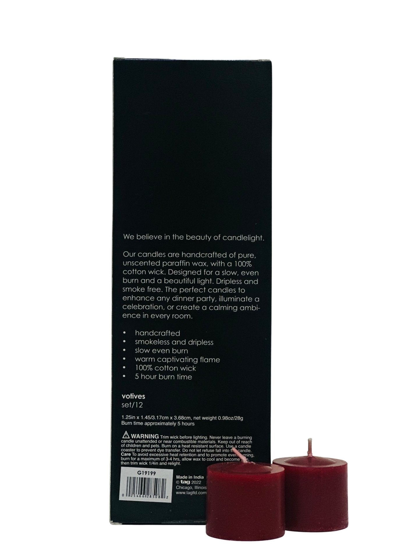 Unscented Votive Candles - Pack of 12