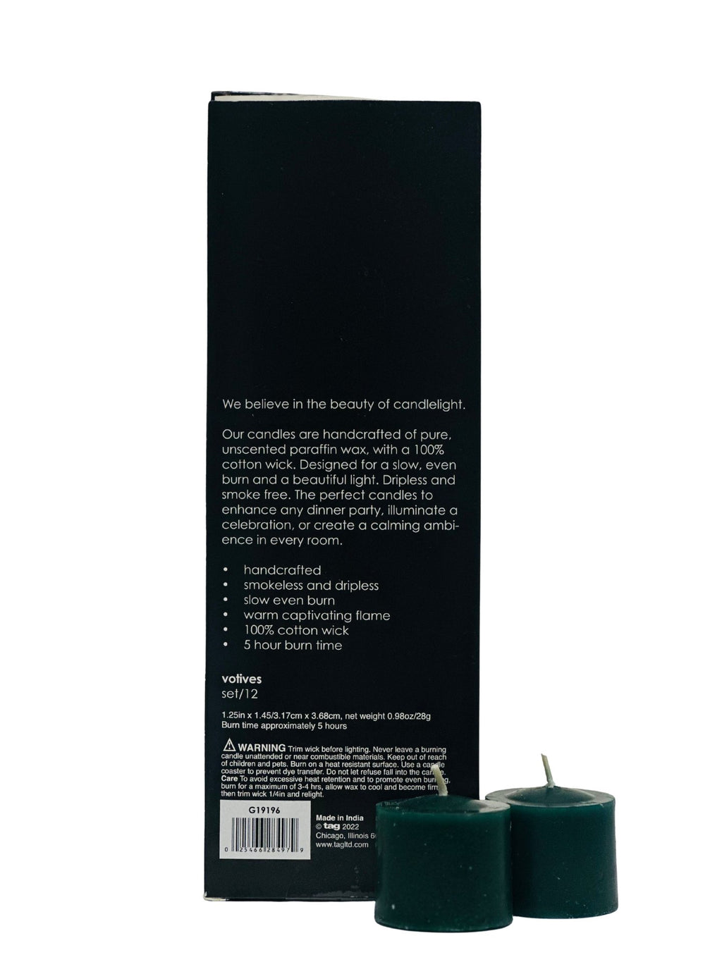 Unscented Votive Candles - Pack of 12